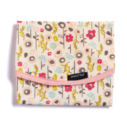 Pochette ronde pour goûters et sandwiches - Fleurs