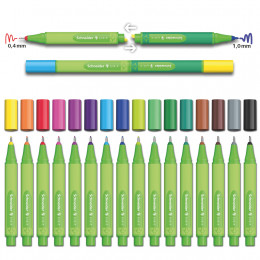 Minis marqueurs 0,4 mm Link It Bio 16 couleurs - à partir de 3 ans