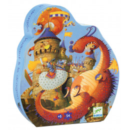 Puzzle Silhouette 'Vaillant & les dragons' - 54 pièces - à partir de 5 ans