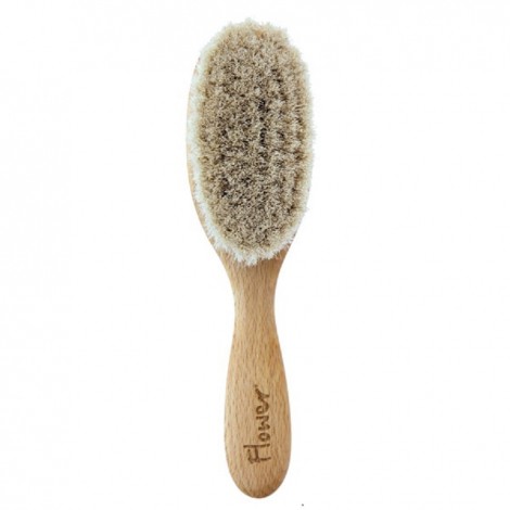Brosse bébé - bois de hêtre ciré et poils de chèvre Brosse bébé - bois de hêtre ciré et poils de chèvre