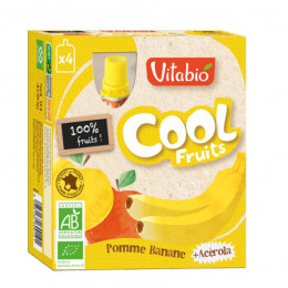 Cool Fruits - Pomme Banane - Lot de 4 Gourdes
