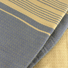 Fouta Sand en coton Bio Bleu de Chine 100 x 200 cm