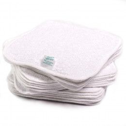 25 lingettes en coton Zéro Twist - Blanc
