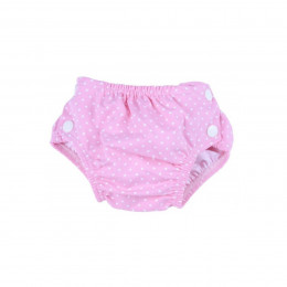 Couche (maillot de bain) Rose pois blancs