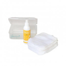 Kit de change lavable. 12 lingettes + lotion 150 ml Boite translucide