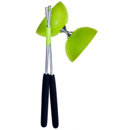 Diabolo avec baguettes en aluminium - Vert - à partir de 8 ans