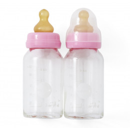 Biberon en verre 120 ml - 3 à 24 mois - lot de 2