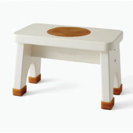 Tabouret en bois - Blanc