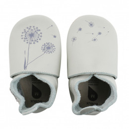 chaussons enfant soft sole 'mint dandelion print'