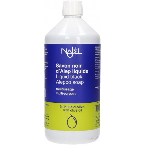 Savon noir d'Alep liquide multi-usage - 1 litre Savon noir d'Alep liquide multi-usage - 1 litre