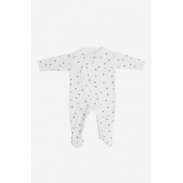Pyjama velours en coton BIO - Etoiles grises