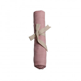 Lange en mousseline bio - Dark rose