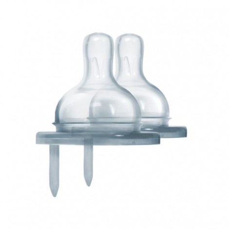 2 tétines silicone pour bouteille Pura - à partir de 6 mois 2 tétines silicone pour bouteille Pura - à partir de 6 mois