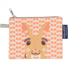 Mini trousse - porte monnaie en coton BIO - Lapin