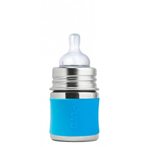 Biberon évolutif en inox - 150 ml - Tétine - Bleu Biberon évolutif en inox - 150 ml - Tétine - Bleu