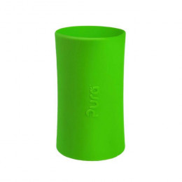 Manchon long en silicone pour biberon évolutif en inox Pura - Vert