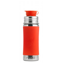 Manchon long en silicone pour biberon - Orange