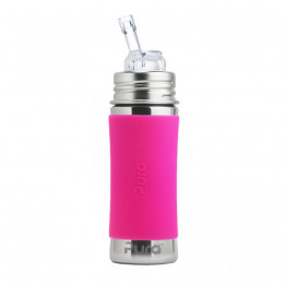 Manchon long en silicone pour biberon - Pink