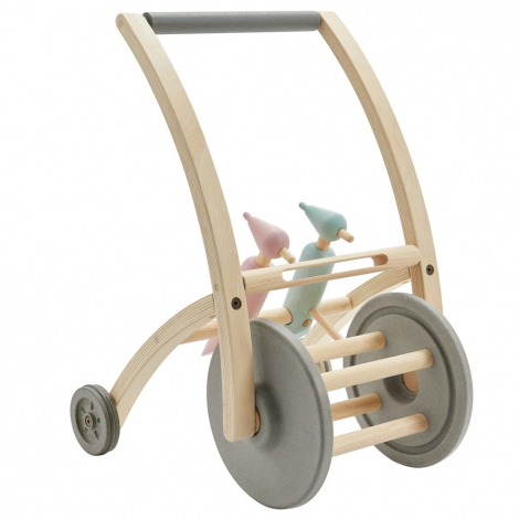 Plan Toys - Chariot de marche en bois piverts - à partir de 10 mois - Sebio