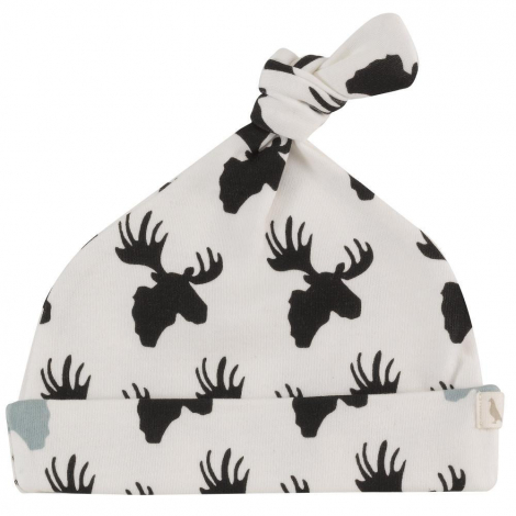 Bonnet en coton BIO - Elan Black and white