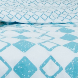 Housse de couette et taies en Coton Bio - Losanges - 240 cm x 220 cm