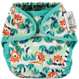 Culotte de protection pour couches lavables - Taille unique pressions - Panda roux