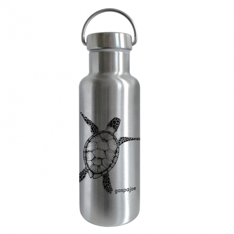 Gourde Isotherme Groovy Inox - imprimée tortue noire - 500 ml Gourde Isotherme Groovy Inox - imprimée tortue noire - 500 ml