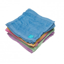Kit TE1 lingettes lavables - bambou éponge Terry - Arc en ciel pastel - Mandarine