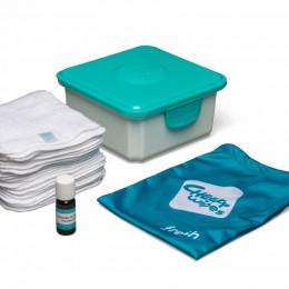 Mini kit lingettes - bambou éponge Terry - Cream - Lavande