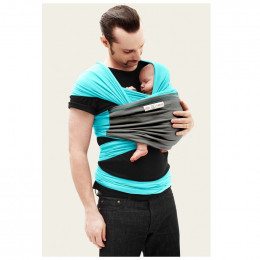 Echarpe porte bébé - Turquoise / éléphant