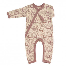 Pyjama kimono en coton BIO - Cerf rose