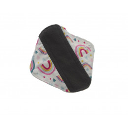 Serviette hygiénique lavable Minky - absorbant gris - Arc en ciel