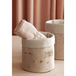 Panier Panda - Gold stella & Dream pink - small