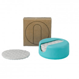 LastRound - 7 disques démaquillants réutilisables en étui - Turquoise