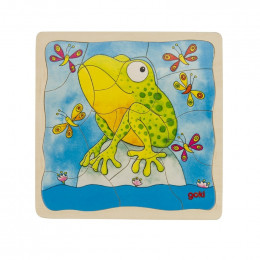 Puzzle en bois "grenouille" - à partir de 3 ans