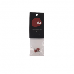 Boucles d'oreilles perle Jaspe rouge