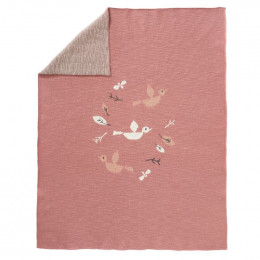 Couverture berceau en tricot - Birds