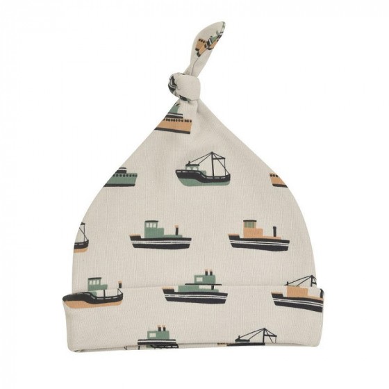 Bonnet en coton BIO - Bateaux Gris Bonnet en coton BIO - Bateaux Gris
