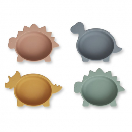 Set de 4 bols en silicone Iggy - Dino multi mix