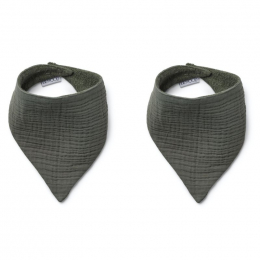 Set de 2 bavoirs Andrea Faune green