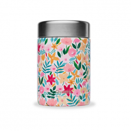 Boîte repas lunch box isotherme inox - 650ml - Flora rose
