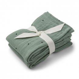 Set de 2 langes tétra Lewis - Classic dot peppermint