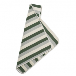 Cape de bain Alba - stripe Garden green/sandy/dove blue