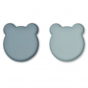 Set de 2 assiettes Marty - Mr bear blue mix