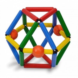 Hochet Grabber bois - Rouge bleu vert jaune