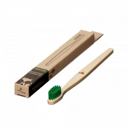 Brosse à dent en bois Enfant - Renard - Vert
