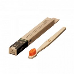 Brosse à dent en bois Enfant - Lapin - Orange