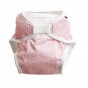 Couche lavable TE1 en coton BIO- Gouttes Rose