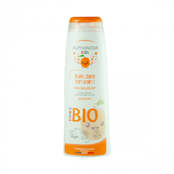 Bain moussant Bio - Bulle dans ton bain - Abricot et Aloé - 250 ml