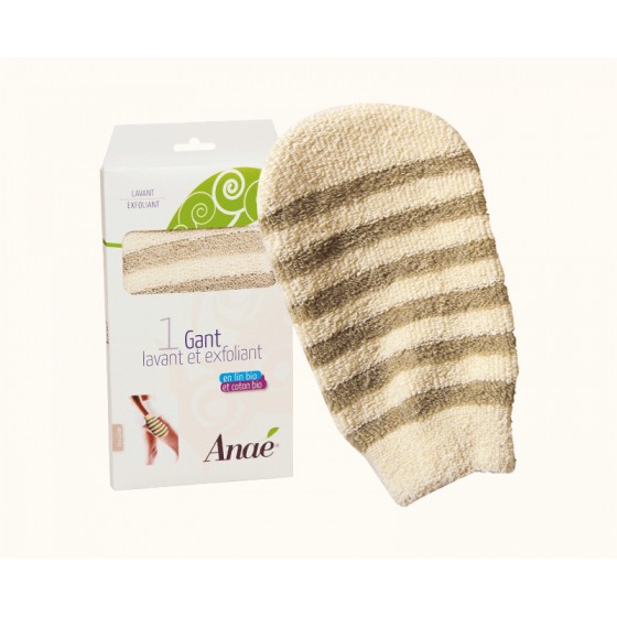 Gant lavant et exfoliant - Lin et coton Bio Gant lavant et exfoliant - Lin et coton Bio